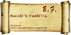 Buczák Fedóra névjegykártya
